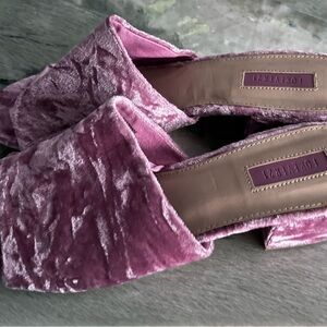 Forever 21 Pink Velvet Mules